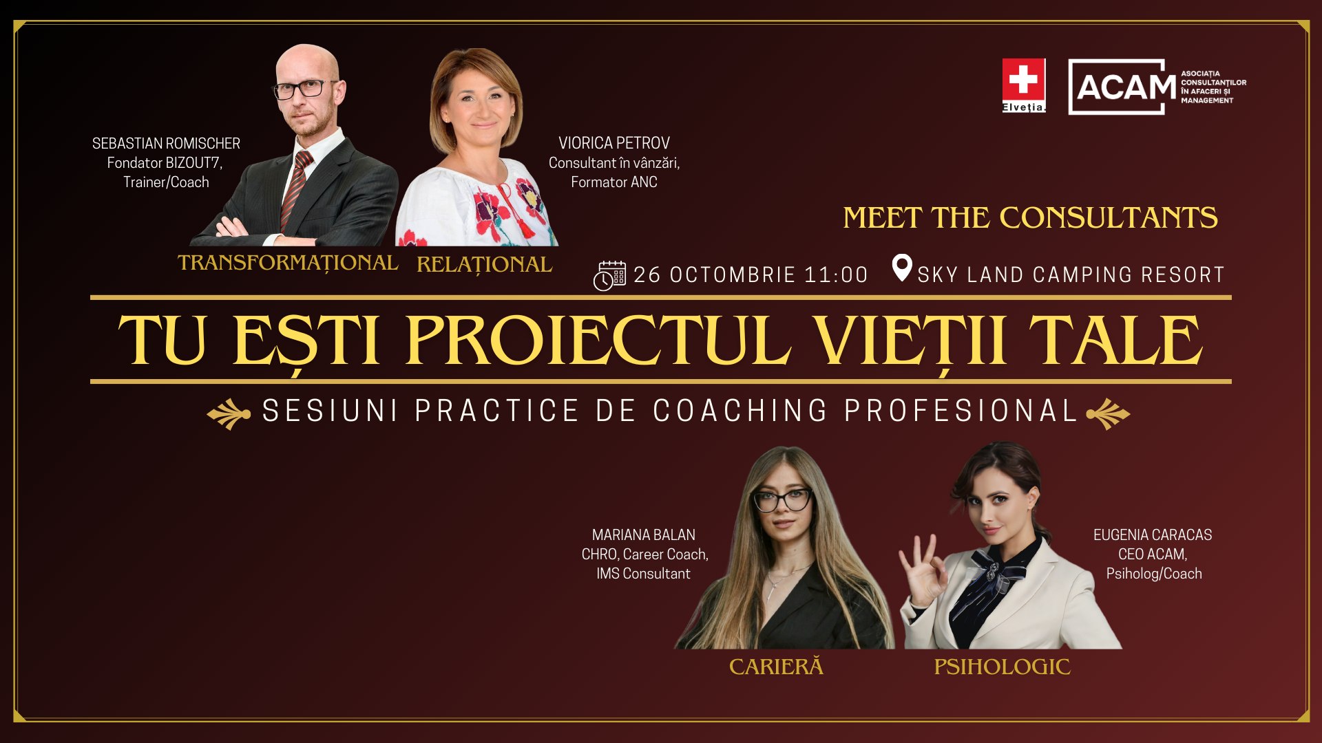 Tu ești Proiectul vieții tale - Sesiuni practice de Coaching profesional